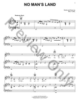 No Man's Land piano sheet music cover